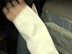 Sexy slut gives a closeup view of her sloppy blowjob in the car